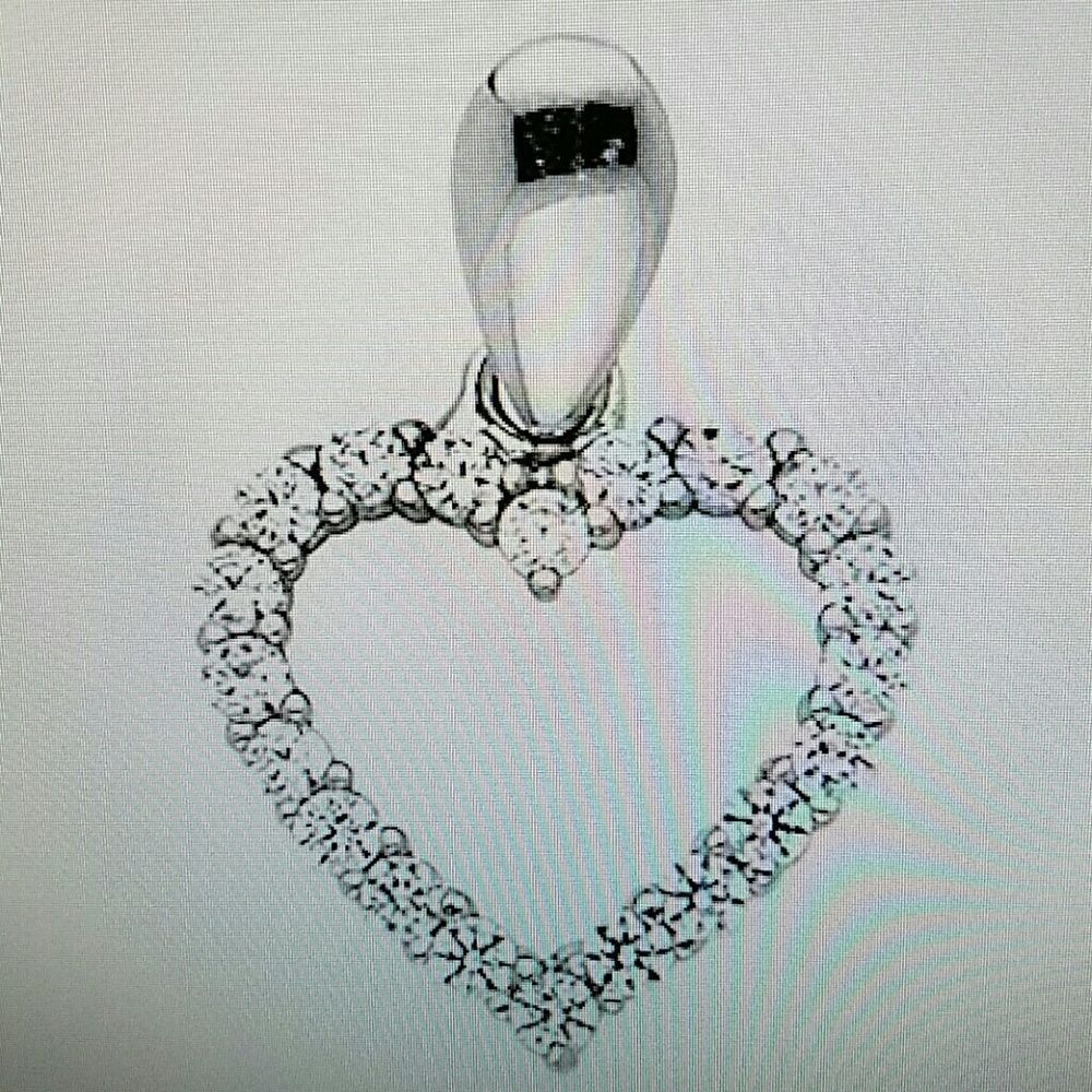 14k Solid White Gold 2pc Necklace View 3